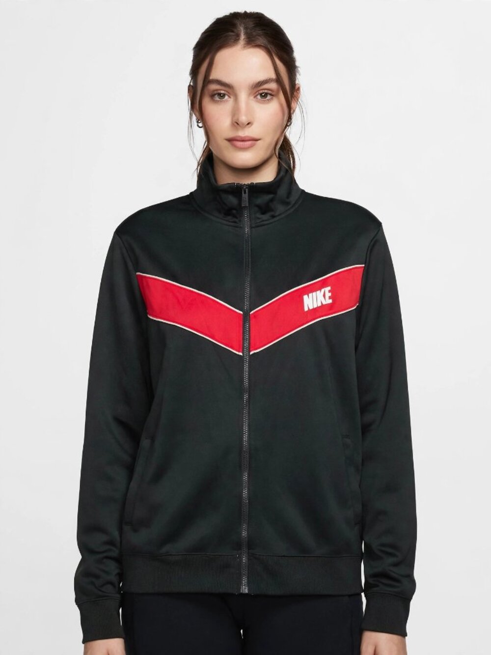 Nike Full-Zip Track Jacket – XL, Like New (Black/Red)
